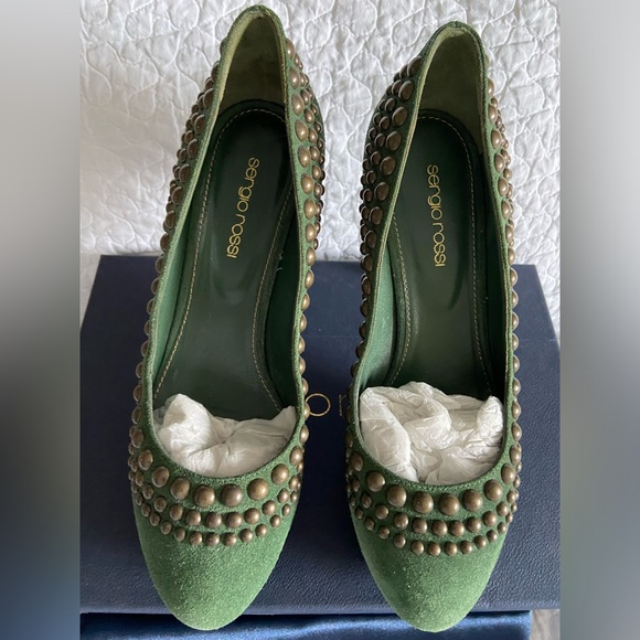 Sergio Rossi Suede Pump Size 38 - Picture 4 of 12